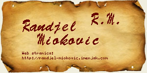 Ranđel Mioković vizit kartica